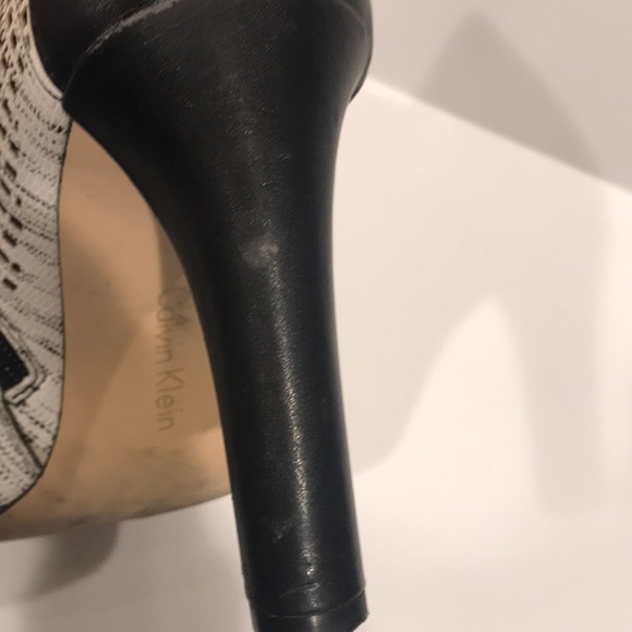 Gently used Calvin Klein open toe zipper booties - Picture 6 of 8